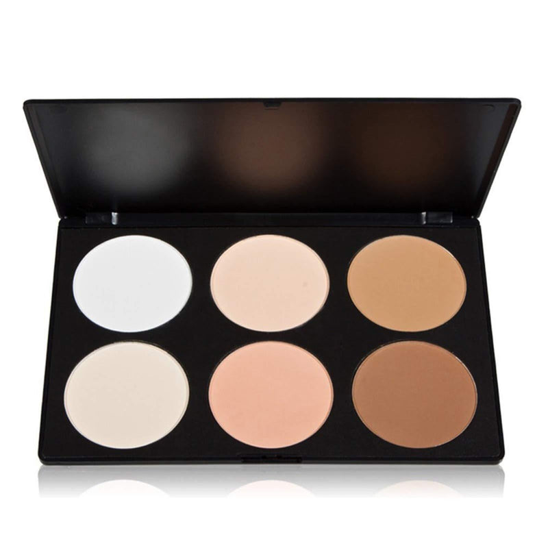 Vodisa Contour Face Powder Kit Base Foundation Corrector Palette Sleek Pigment Pro Pressed Powder Cosmetics Highlighting Contouring Bronzing Professional Beauty Make up Bronzer Pallet Brown - BeesActive Australia