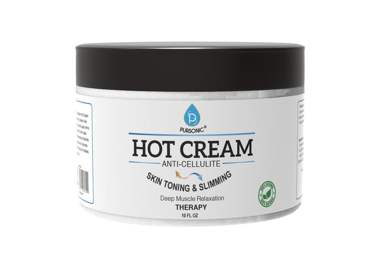 Pursonic Anti Cellulite & Muscle Relaxation Hot Cream, Diminish the Appearance Of Varicose Veins, Improves Skin Texture & Tightness, Softens & Hydrates. Made With All Natural Ingredients - BeesActive Australia