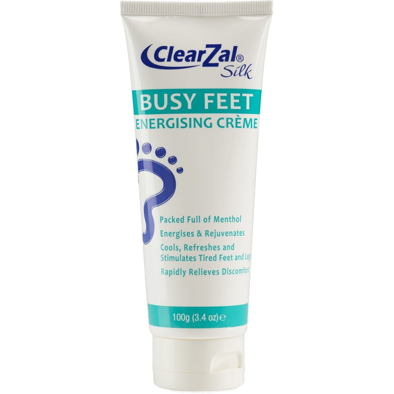 ClearZal Busy Feet Cooling Energizing Foot Cream packed with menthol for Pain Relief for tired achy feet, refreshes and rejuvenates. Tube 3.4oz - BeesActive Australia