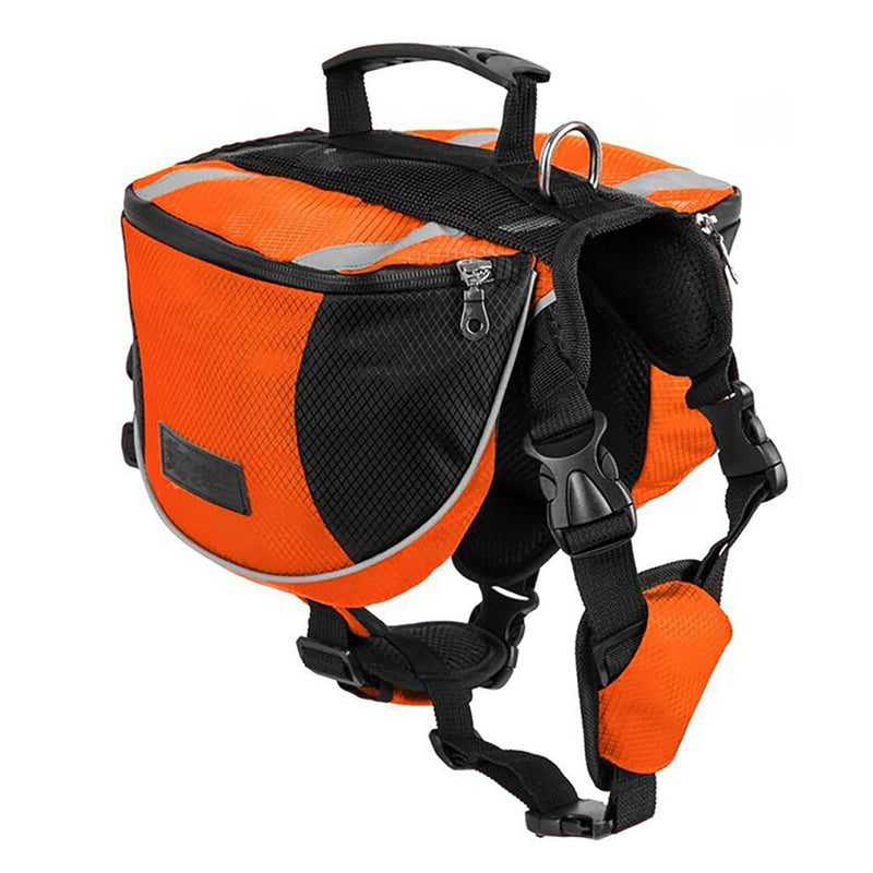 Lifeunion Polyester Dog Saddlebags Pack Hound Travel Camping Hiking Backpack Saddle Bag for Small Medium Large Dogs Orange - BeesActive Australia