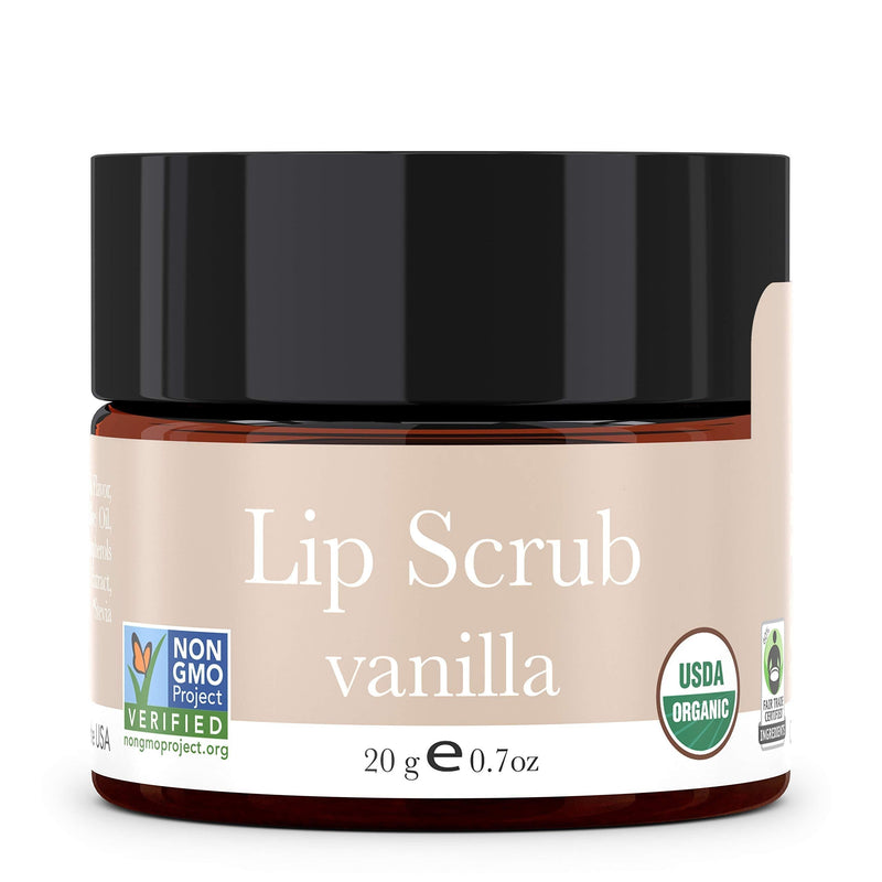 Organic Lip Scrub - Vanilla Sugar Scrub, Lip Scrubs Exfoliator & Moisturizer, Lip Care Exfoliating Scrub and Lip Moisturizer for Chapped Lips, Lip Repair for Soft Lips, Best Gift or Stocking Stuffer… 1 pack - BeesActive Australia