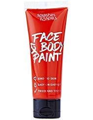 Face and Body Paint Cream - Red, 30ml - Pretend Costume and Dress Up Makeup by Splashes & Spills - BeesActive Australia