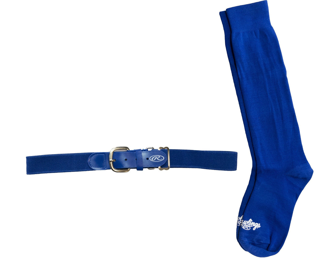 [AUSTRALIA] - Rawlings BLTSOCKS-Blue Baseball Belt & Sock Combo (Youth Small/Blue) 