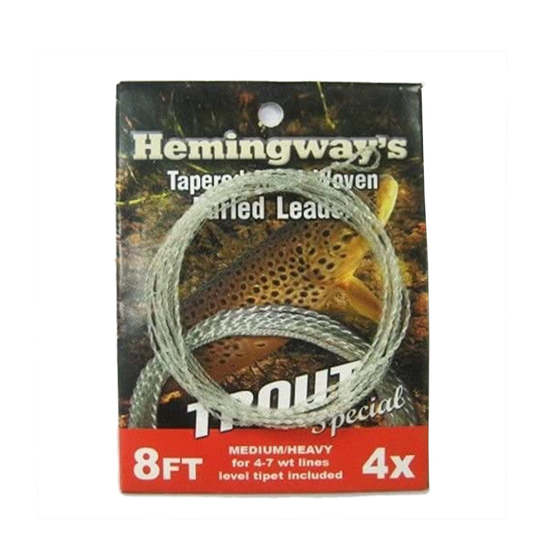 Aventik Hemingway’s Tapered Leader Hand Woven Furled Leader-Trout Fishing Leader 8FT,4X - BeesActive Australia