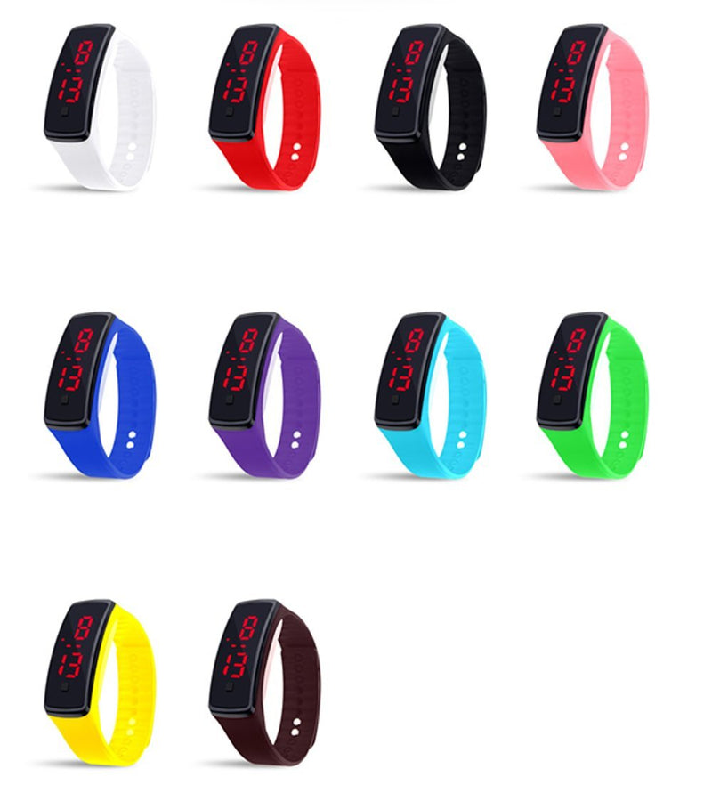 CdyBox Unisex Silicone LED Digital Creative Touch Screen Sport Watch Bracelet 10 Pack - BeesActive Australia