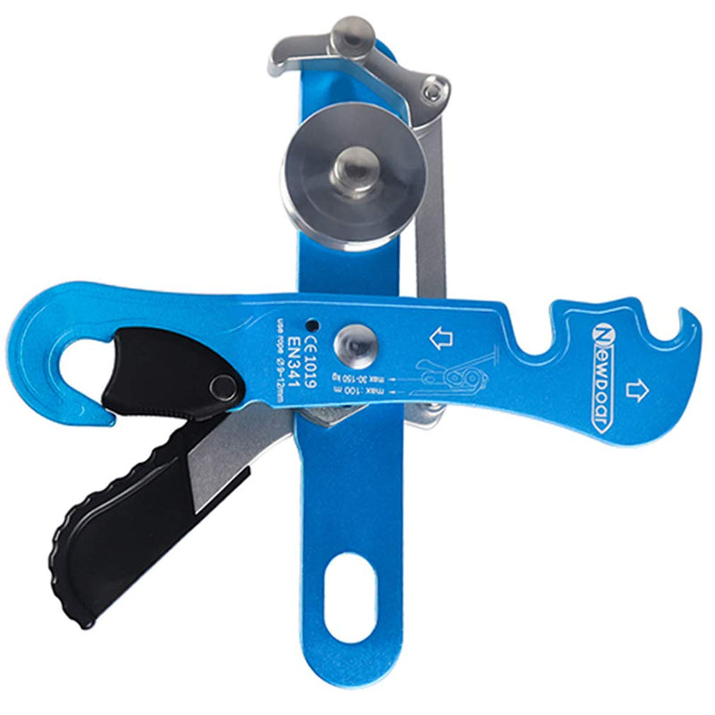 NewDoar Climbing Stop Descender Rappelling Belay for Ropes 9-12mm The Novices for Rescue & Arborist CE Certification Blue - BeesActive Australia