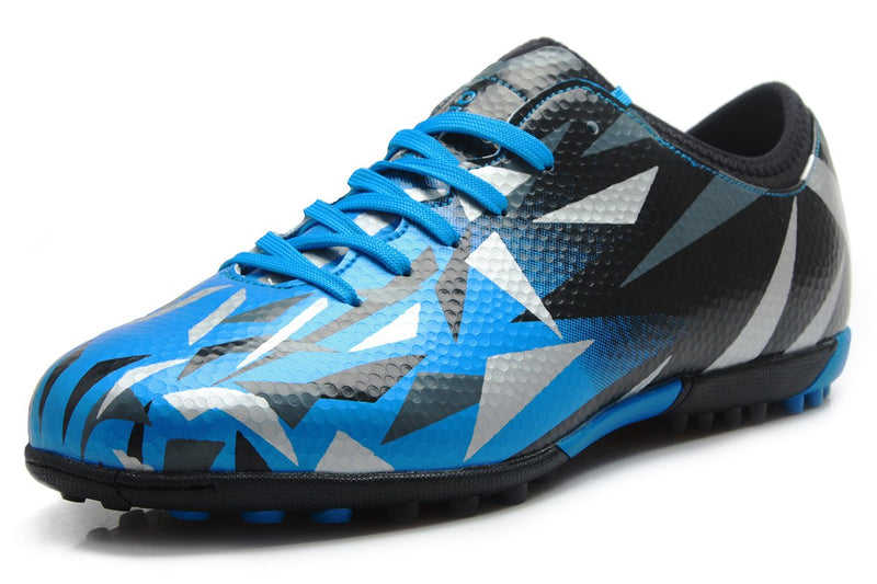 T&B Kids' Youth Turf Soccer Cleats Shoes Indoor Football Casual Outdoor Sports (Little Kid/Big Kid) 76516 6 Big Kid Blue - BeesActive Australia