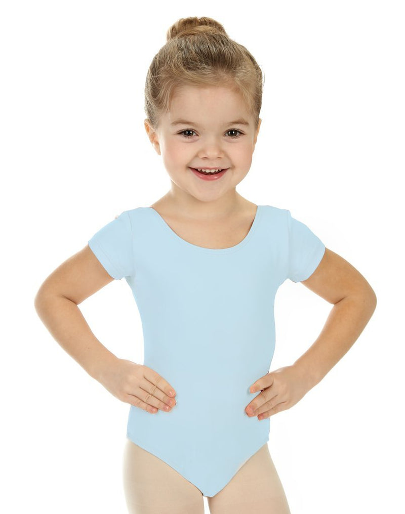 [AUSTRALIA] - Elowel Girls' Team Basics Short Sleeve Leotard Light Blue (size2-4) 