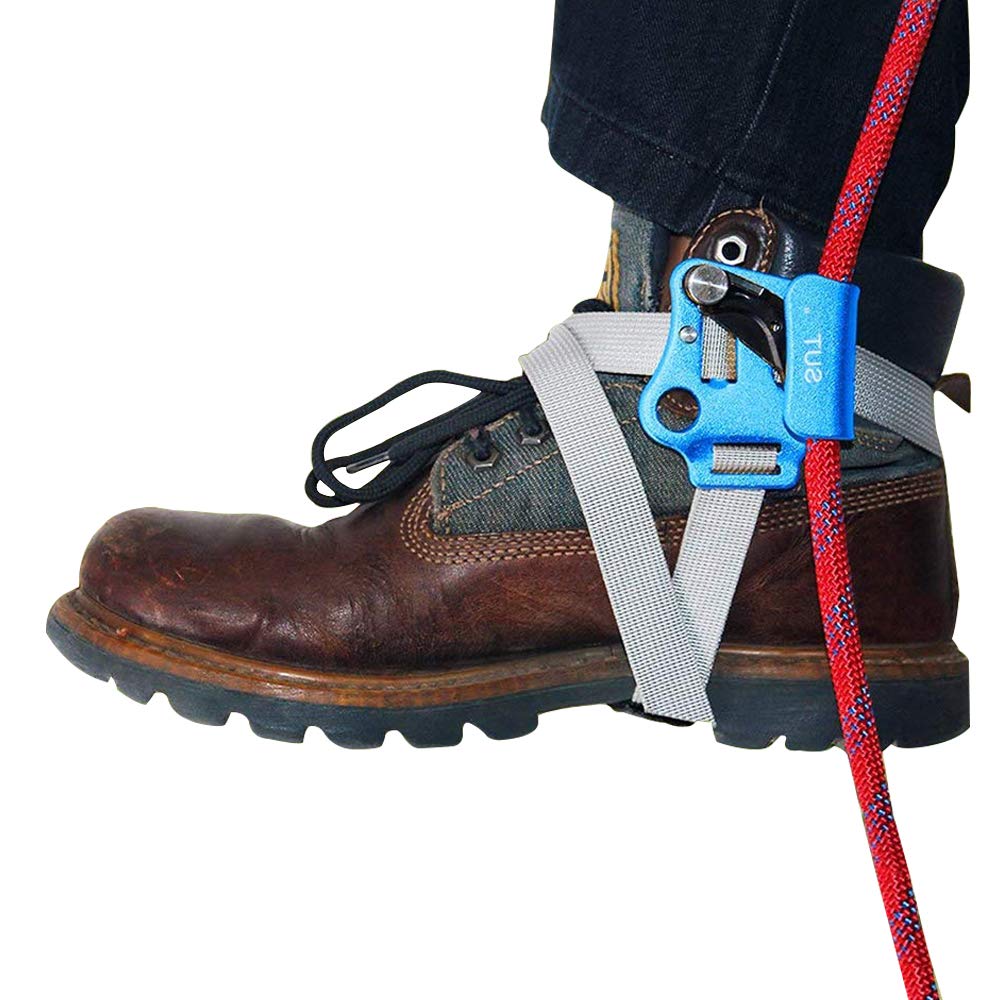 NewDoar Foot Ascender Riser Rock Climbing Mountaineering Equipment Climbing Device Right blue - BeesActive Australia