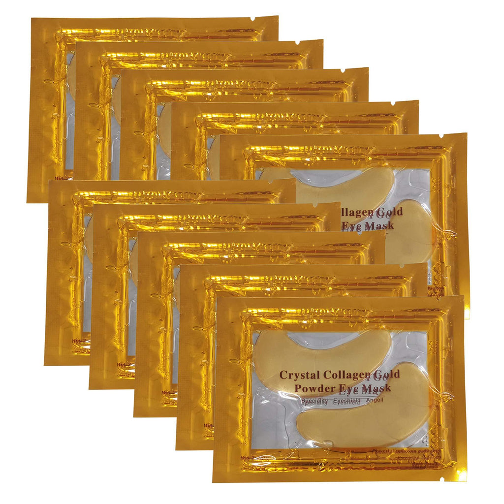 Vandarllin24K Gold Powder Gel Collagen Eye Masks Sheet Patch, Remove Bags,Dark Circles &Puffiness,Reduce Wrinkle,Moisturising,Hydrating,Uplifting Whitening,for Blackheads (10 Pairs) 10 Count - BeesActive Australia