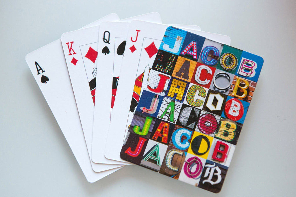 [AUSTRALIA] - JACOB Personalized Playing Cards Using Sign Letters 