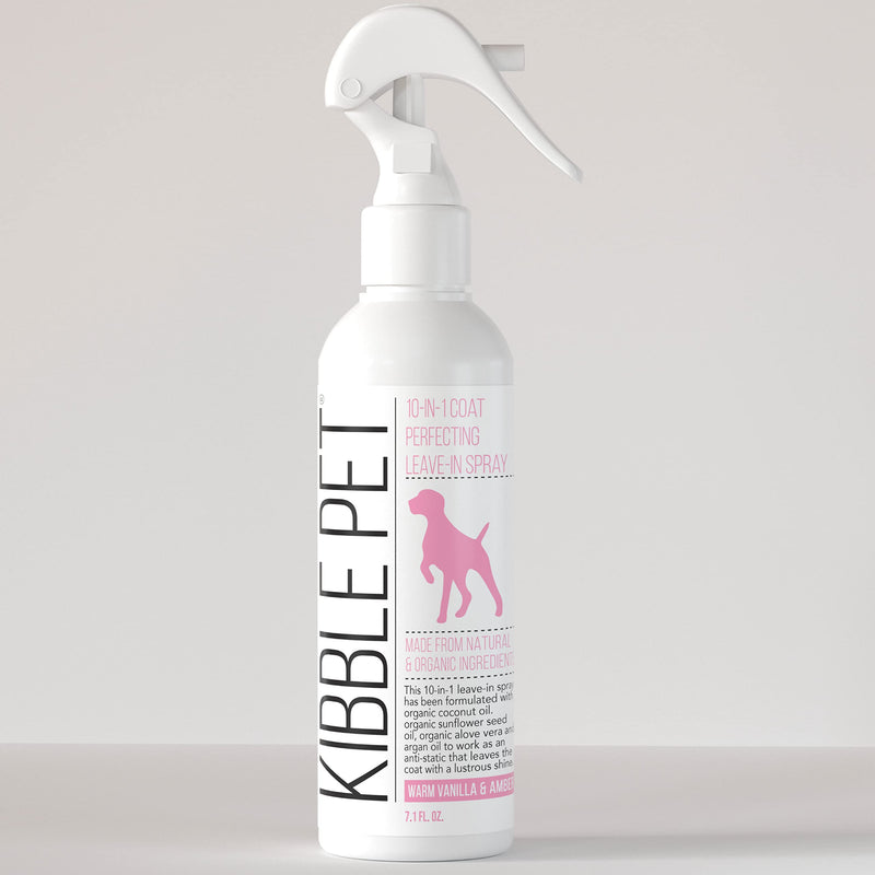 Dog Leave in Conditioner Spray, Professional Grooming, Dry Itchy Skin Moisturizer, Coat Deodorizer, Long Lasting Warm Vanilla Amber Scent, Hypoallergenic, 100% Organic, Made in The USA, 7.1 oz - BeesActive Australia