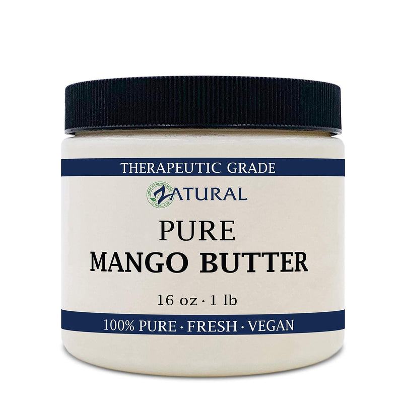 Zatural Mango Butter Pure Food and Cosmetic Grade Natural (16 Ounce) 16 Ounce - BeesActive Australia