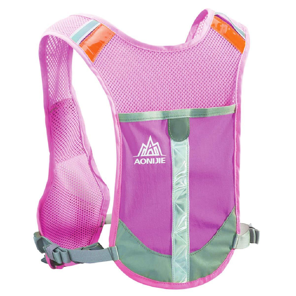 [AUSTRALIA] - TRIWONDER Reflective Running Vest Hydration Race Vest Hydration Pack Backpack Rose Red - Only Vest 