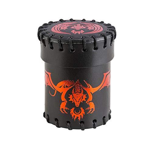 [AUSTRALIA] - Q-Workshop Flying Dragon Black & red Leather Dice Cup 