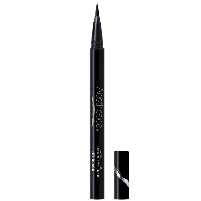 Aesthetica Felt Tip Liquid Eyeliner Pen - Fast-drying Waterproof & Smudge Proof Eye Liner (Jet Black) Jet Black - BeesActive Australia