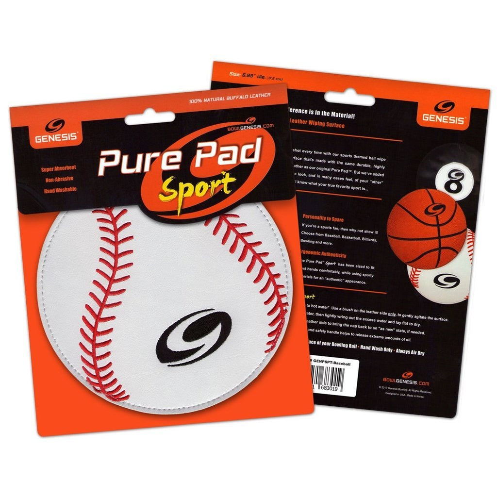 [AUSTRALIA] - Genesis Pure Pad Sport Bowling Ball Wipe Pad- Baseball Theme 