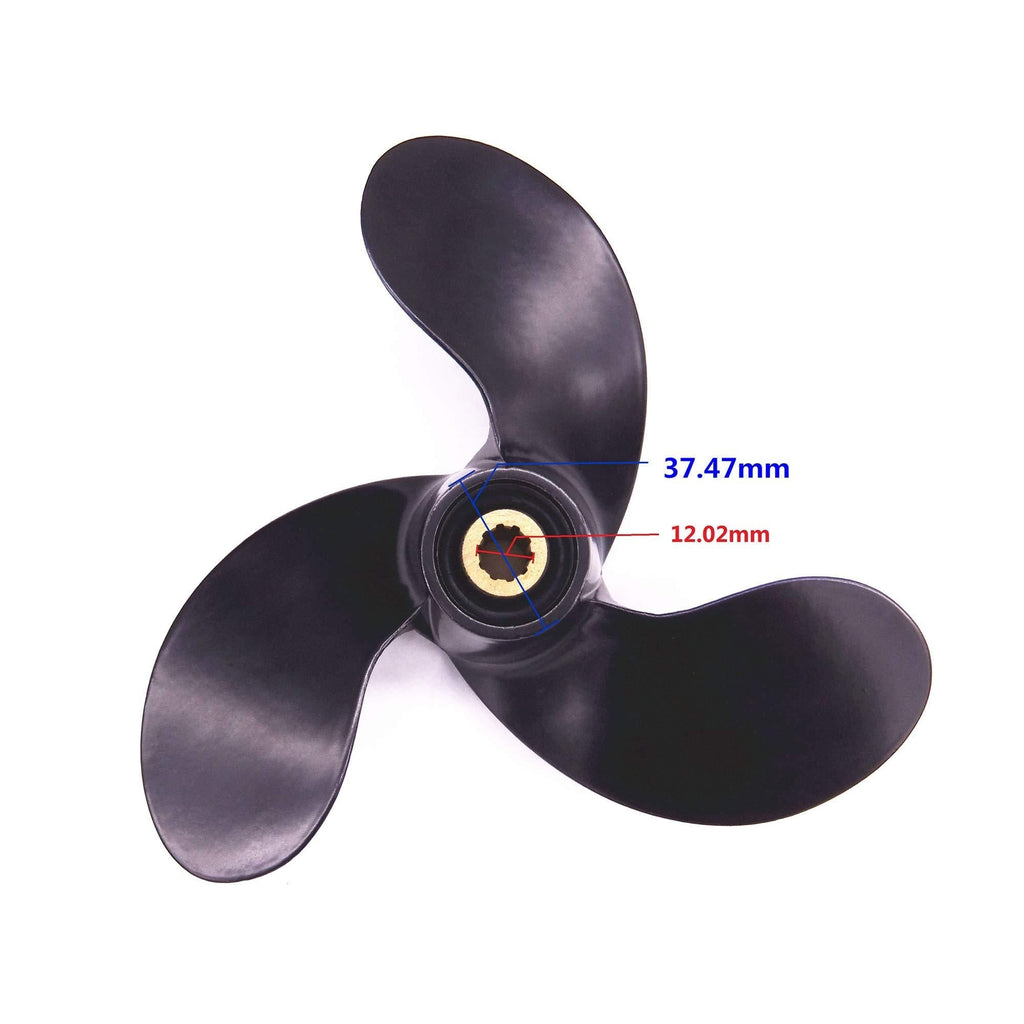 [AUSTRALIA] - SouthMarine 58110-97JA0-019 Aluminum Alloy Propeller for Suzuki 2.5hp DF2.5 Outboard Motors A520 7 3/8x5 3/8 