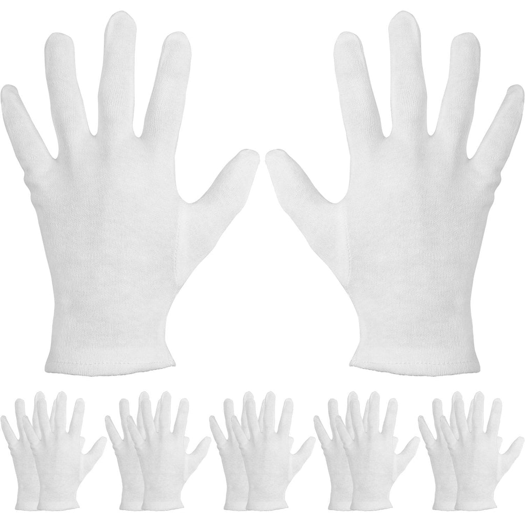 Mudder 6 Pairs Cosmetic Gloves Hand Spa Gloves for Moisturizing, White (L Size) L Size - BeesActive Australia
