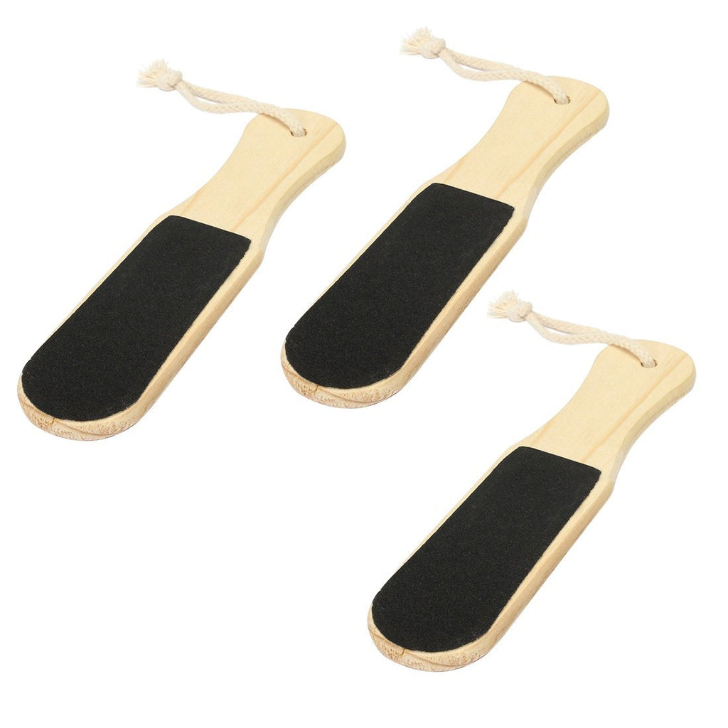 Grosun 3 Packs Wooden Double Sided Foot Rasp File Callus Dead Skin Remover Pedicure Scrubber Tool - BeesActive Australia