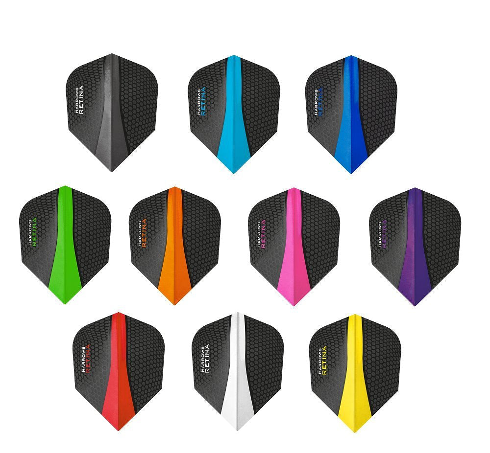 PerfectDarts 10 x Sets Harrows Retina Mixed Colour Dart Flights Standard - BeesActive Australia
