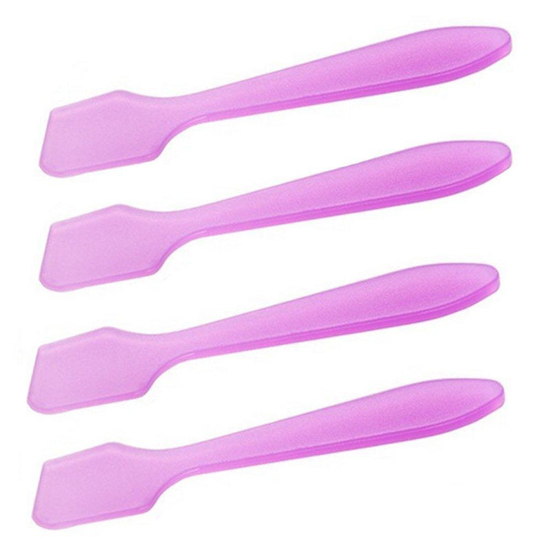 erioctry 100PCS 3.14 8cm Plastic Spatulas Spoon Makeup Cosmetic Frosted Tip Spatula Skin Care Facial Cream Spatula for Mixing and Sampling Beauty Products (Purple) - BeesActive Australia