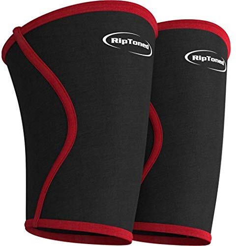 Knee Sleeves 7mm - Rip Toned -(PAIR) Neoprene Compression & Support -Weightlifting, Powerlifting, Bodybuilding, Strength & Weight Lifting Training -Men & Women -Squats Deadlift, Pain Relief, Arthritis XL Black - BeesActive Australia