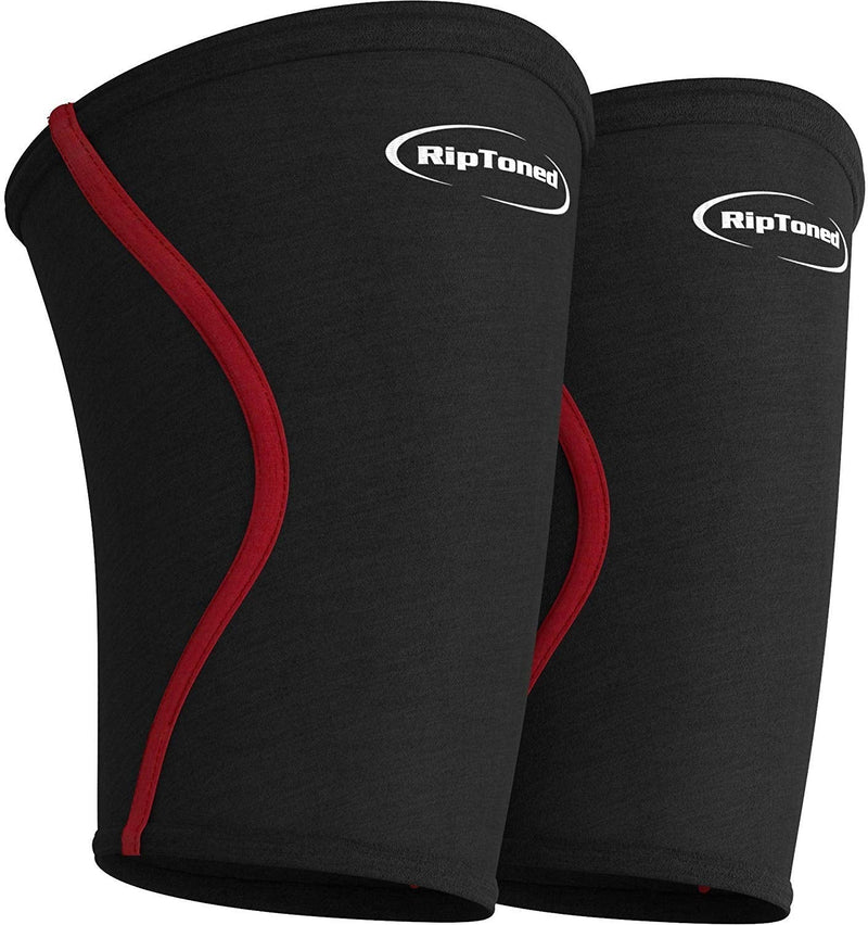 Elbow Sleeves (Pair) - Rip Toned - Elbow Brace For Compression & Support For Weightlifting, Powerlifting, Bodybuilding & Strength Training, Tendonitis & Arthritis. Men & Women. Medium Black - BeesActive Australia
