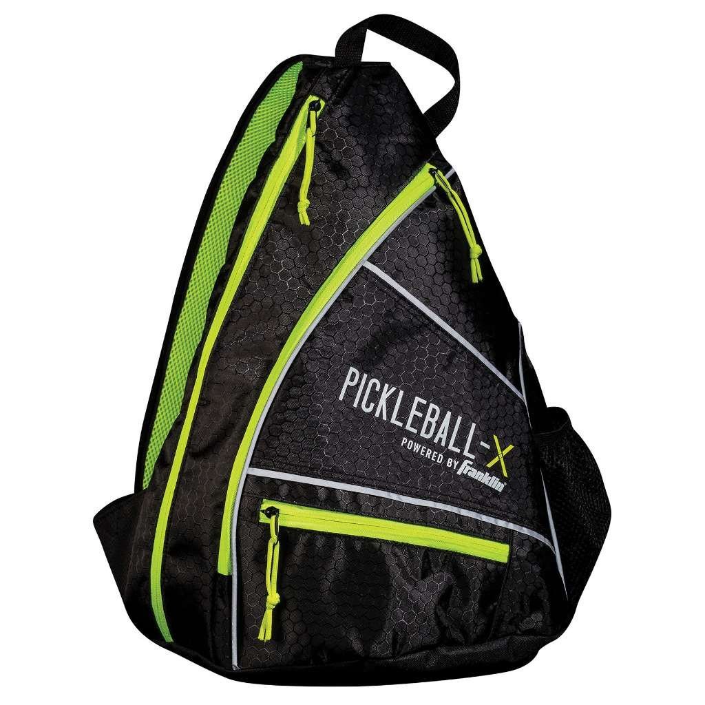 [AUSTRALIA] - Franklin Sports Pickleball Bag - Men's and Women's Pickleball Backpack - Adjustable Sling Bag - Official Bag of U.S Open Pickleball Championships - Black/Optic, Black/Green 
