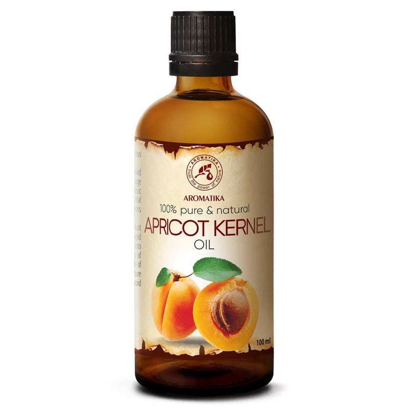 Apricot Kernel Oil 3.4oz - Prunus Armeniaca Kernel Oil - Italy - 100% Pure & Natural - Good for Skin - Hair - Body - Face Care - Beauty - Glass Bottle - Apricot Massage Oils 3.4 Ounce - BeesActive Australia