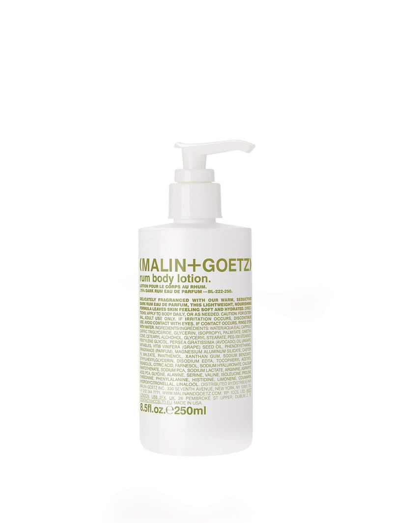 Malin + Goetz Rum Body Lotion – soothing hydrating body lotion for men and women, prevents dry skin, no stripping or irritation. Natural ingredients, cruelty-free, vegan 8.5 Fl Oz - BeesActive Australia