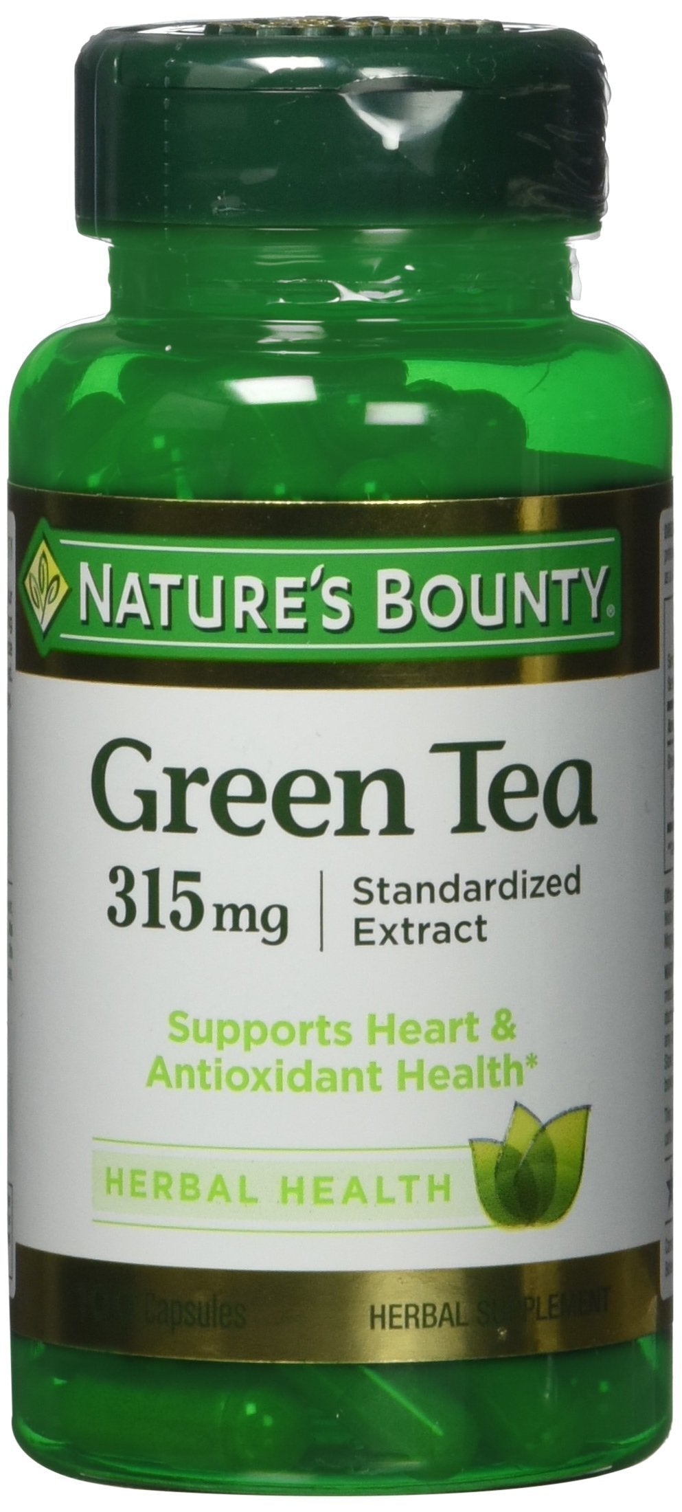 Nature's Bounty Green Tea Extract 315 mg (Contains EGCG), 200 Capsules (2 X 100 Count Bottles) - BeesActive Australia