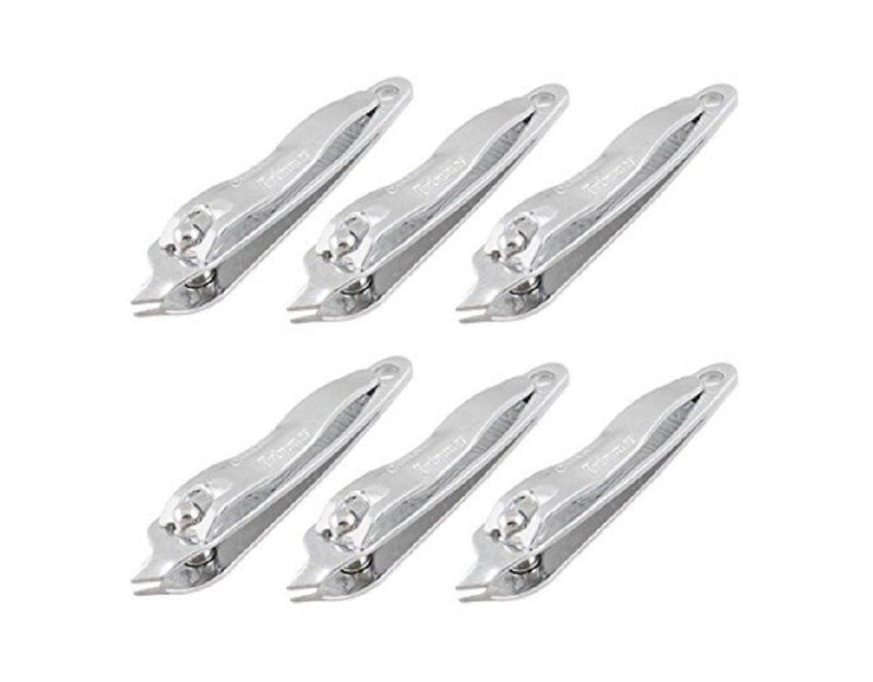 DMtse 6 x Metal Slanted Edge Nail Cutting Clippers Pedicure Manicure Tool Slanted Tip Metal Nail Clipper Cutter Pedicure Manicure Tool - BeesActive Australia