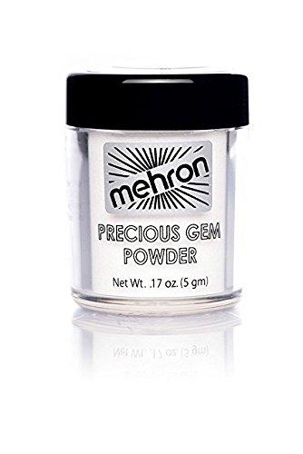 Mehron Precious Gem Glitter Powder 0.17 Oz | Silky, Bright Colors, Shimmering & Sparkling Loose Eyeshadow | For Face, Body & Nails | Add Intensity, Improve Looks & Create Dramatic Effect (Pearl) - BeesActive Australia