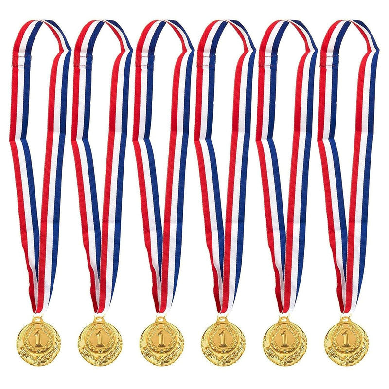 Juvale Gold Medals for Kids, Metal Awards for Sports Party Favors, Decorations (2 in, 6 Pack) - BeesActive Australia