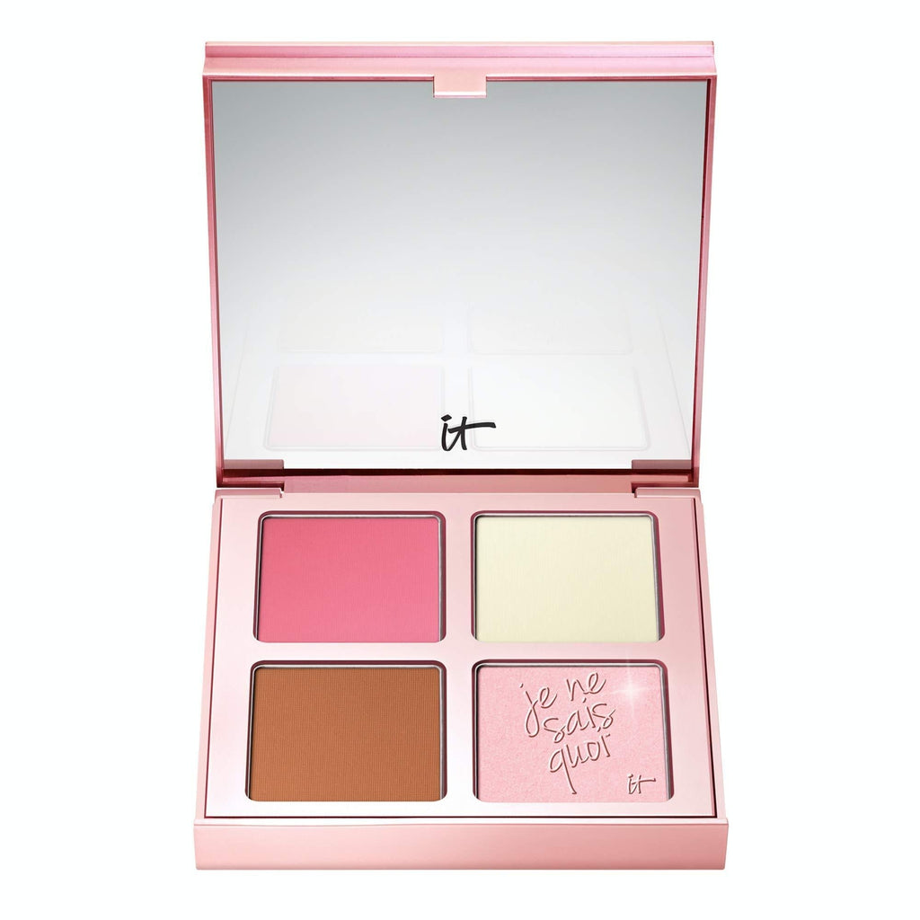 IT Cosmetics Your Je Ne Sais Quoi Complexion Perfection Face Palette - All-in-One, Anti-Aging Contour Palette - Bronzer, Luminizer, Blush & Bye Bye Pores Pressed Powder - 0.86 oz - BeesActive Australia