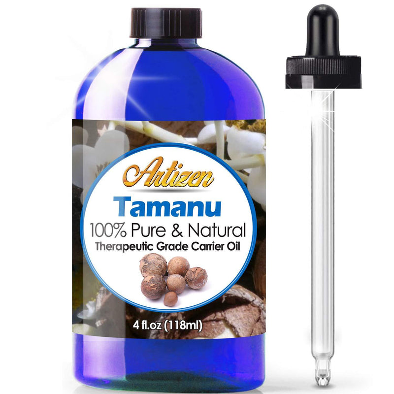 Artizen Tamanu Oil - 4oz (Ounce) Bottle (100% Pure & Natural) - Extra Virgin & Cold Pressed - Helps Treat Acne, Stretch Marks, Scars & More! - BeesActive Australia