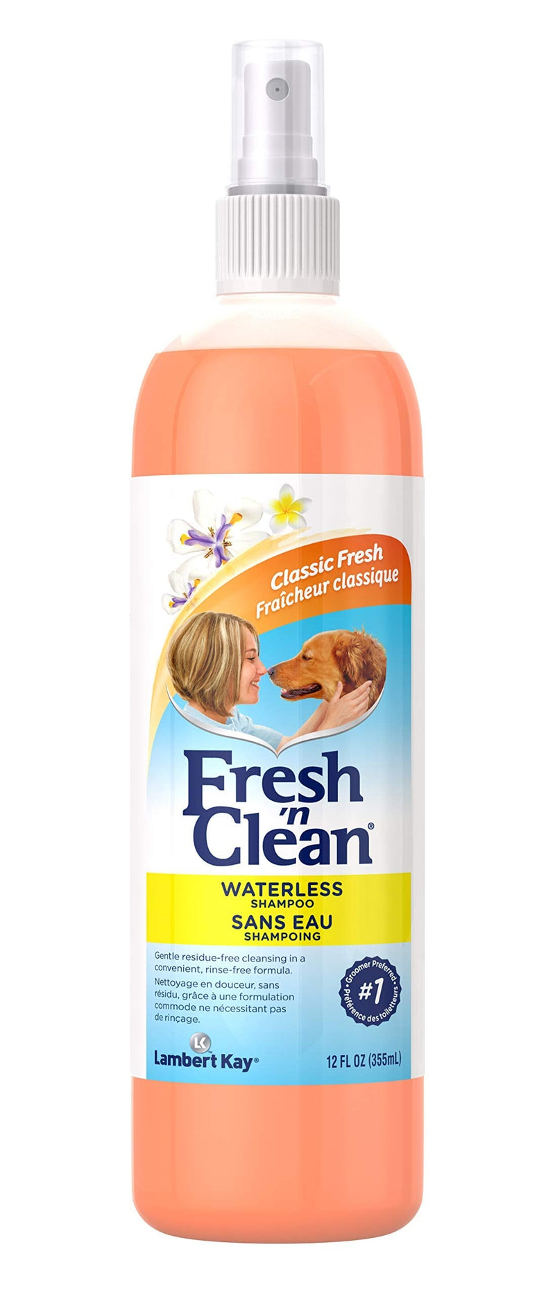 PetAg Fresh 'n Clean Classic Fresh Waterless Shampoo for Dogs - Contains Aloe Vera - Anti-Tangle Formula to Release Mats and Tangles - 12 fl oz - BeesActive Australia