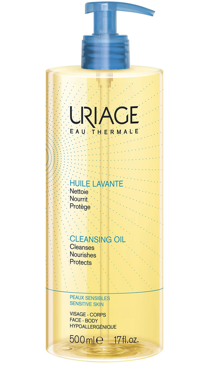 URIAGE Cleansing Oil 17 fl.oz. | Extra Gentle Cleanser for Face and Body - Leaves the Skin Clean and Moisturized | Ideal for all Skin Types, Even Very Dry and Sensitive Ones - BeesActive Australia