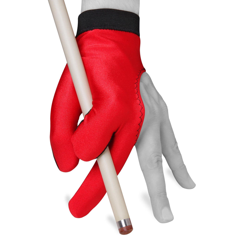 Billiard Pool Cue Glove by Fortuna - Classic Two-Colored - for Left Hand - Red/Black Small - BeesActive Australia
