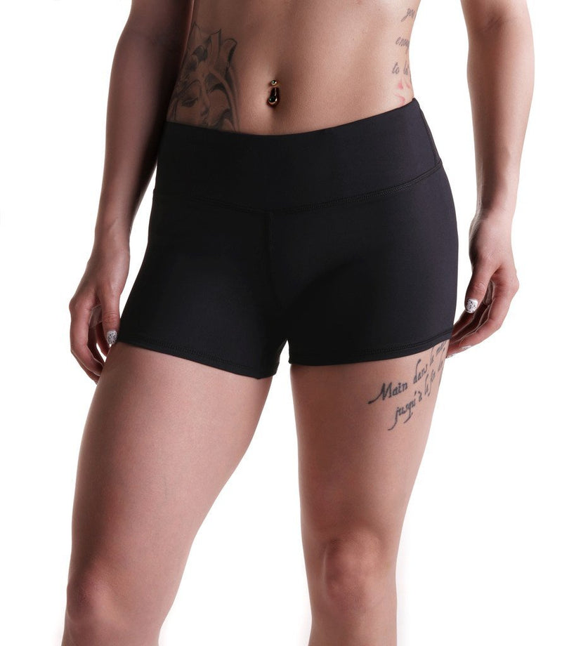 Tough Mode Apparel Womens 3" Athletic Workout Volleyball Crossfit Running WOD Shorts Small Black - BeesActive Australia