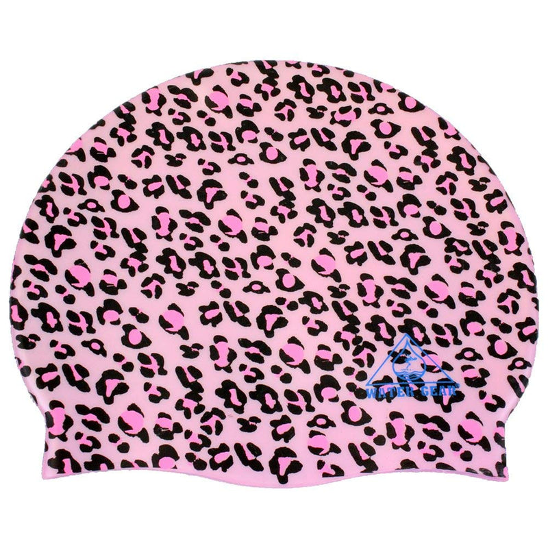 [AUSTRALIA] - Water Gear Pink Cheetah Graphic Silicone Swim Cap 