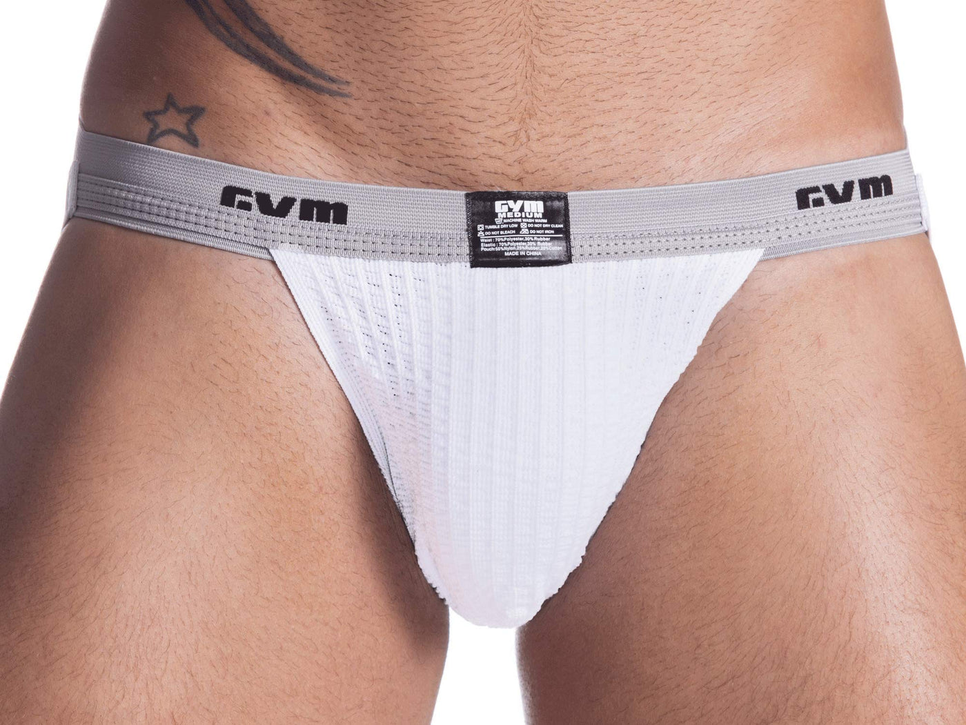 2 Pack Men's Jock Brief Underwear in White and Royal - BIKE® Athletic
