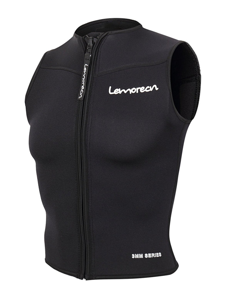 [AUSTRALIA] - Lemorecn Mens Wetsuits Top Premium Neoprene 3mm Zipper Diving Vest Black 2X-Large 