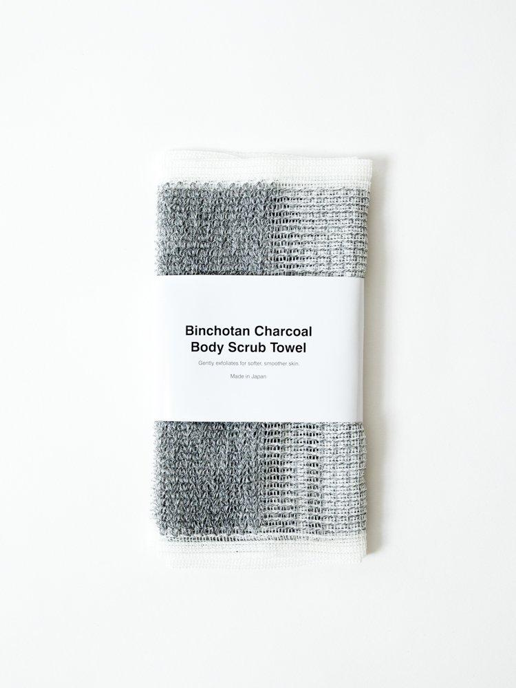 Morihata Binchotan Activated Charcoal Body Scrub Towel - BeesActive Australia