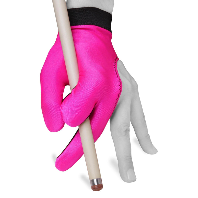 Billiard Pool Cue Glove by Fortuna - Classic Two-Colored - for Left Hand - Pink/Black Small - BeesActive Australia
