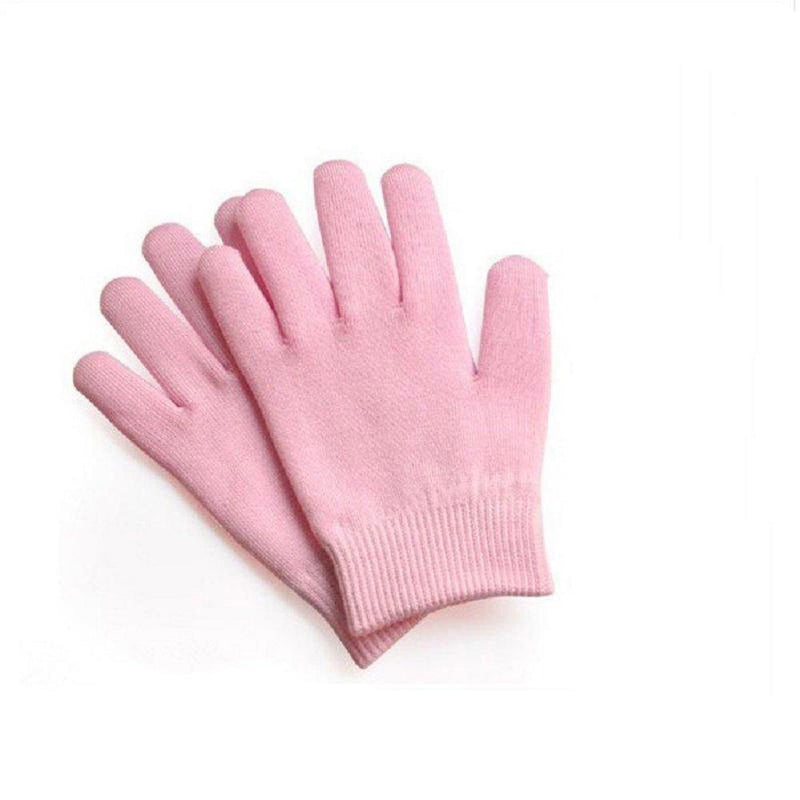 Pinkiou Gel SPA Moisturizing Gloves Soft Cotton with Thermoplastic Repair Cracked Cuticles Dry Skin Treatment Hydrating Gel Lining Infused with Essential Oils Vitamins Large Size(Gloves, pink) - BeesActive Australia