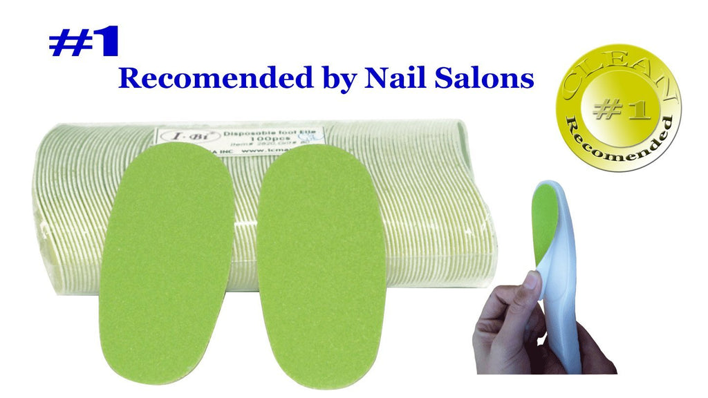 IBI Disposable Green Foot File Replacement Pad 100pcs with 2 FREE Handles - BeesActive Australia