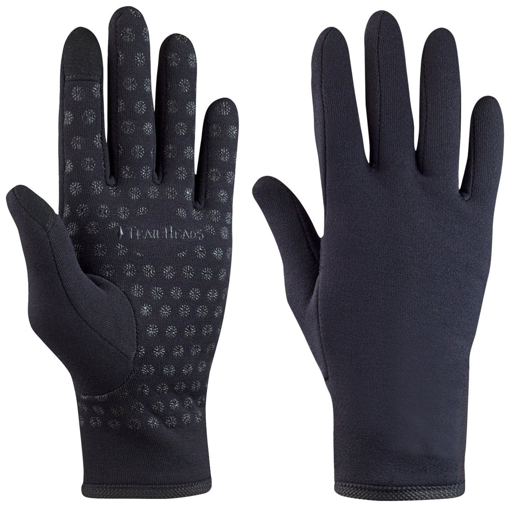 [AUSTRALIA] - TrailHeads Women’s Running Gloves | Touchscreen Gloves | Power Stretch Winter Running Accessories solid black Small 