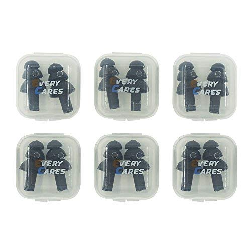 Every Cares Silicone Swimming Earplugs, 6 Pairs, Comfortable, Waterproof, Ear Plugs Swimming Showering Case Black - BeesActive Australia
